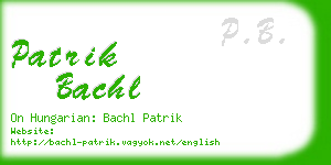 patrik bachl business card